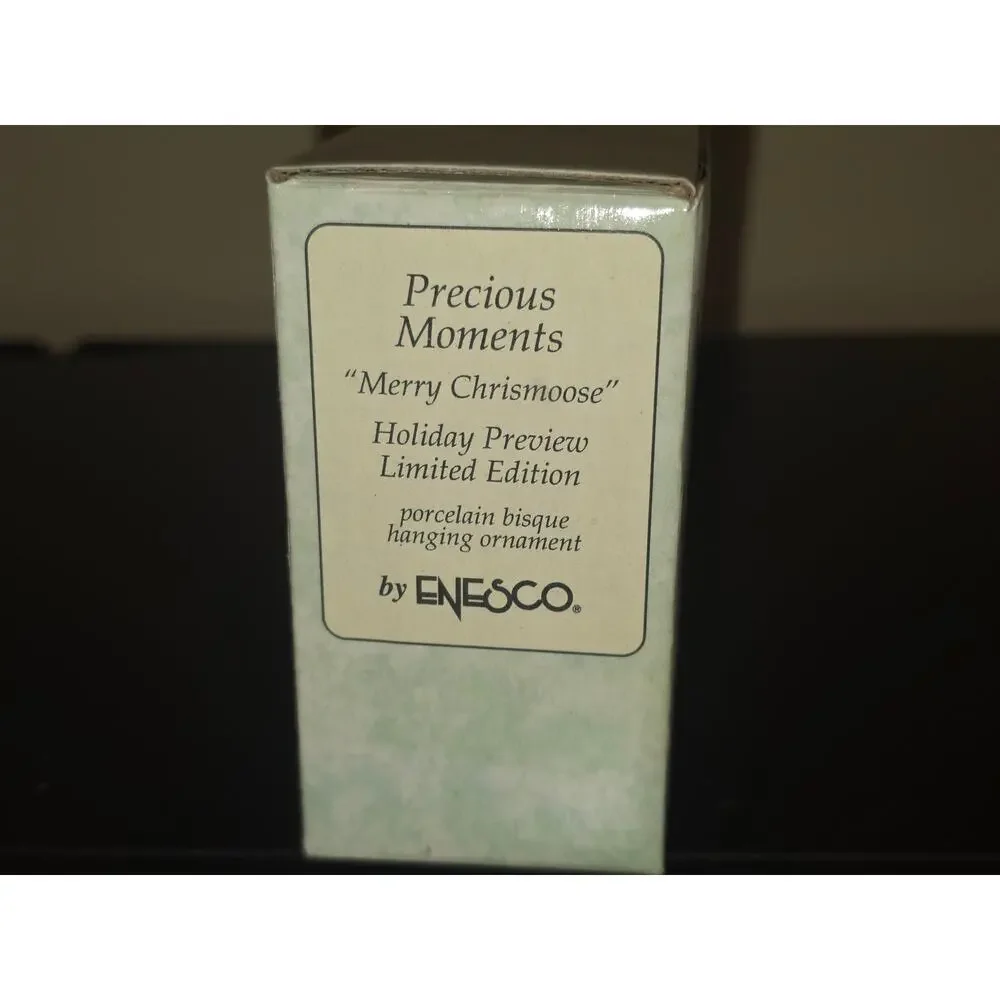 Precious Moments Merry Chrismoose Ornament 1995 Enesco Reindeer w Box